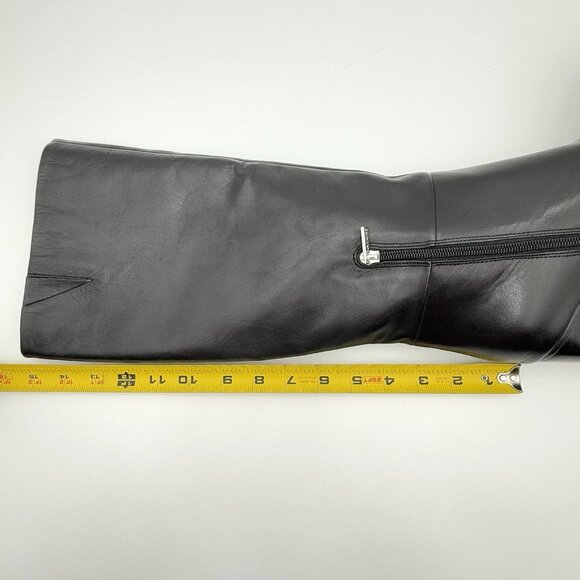 Calvin Klein Women's Size 7 M Dawna Leather Tall Knee High Boots Black NEW - Picture 10 of 13